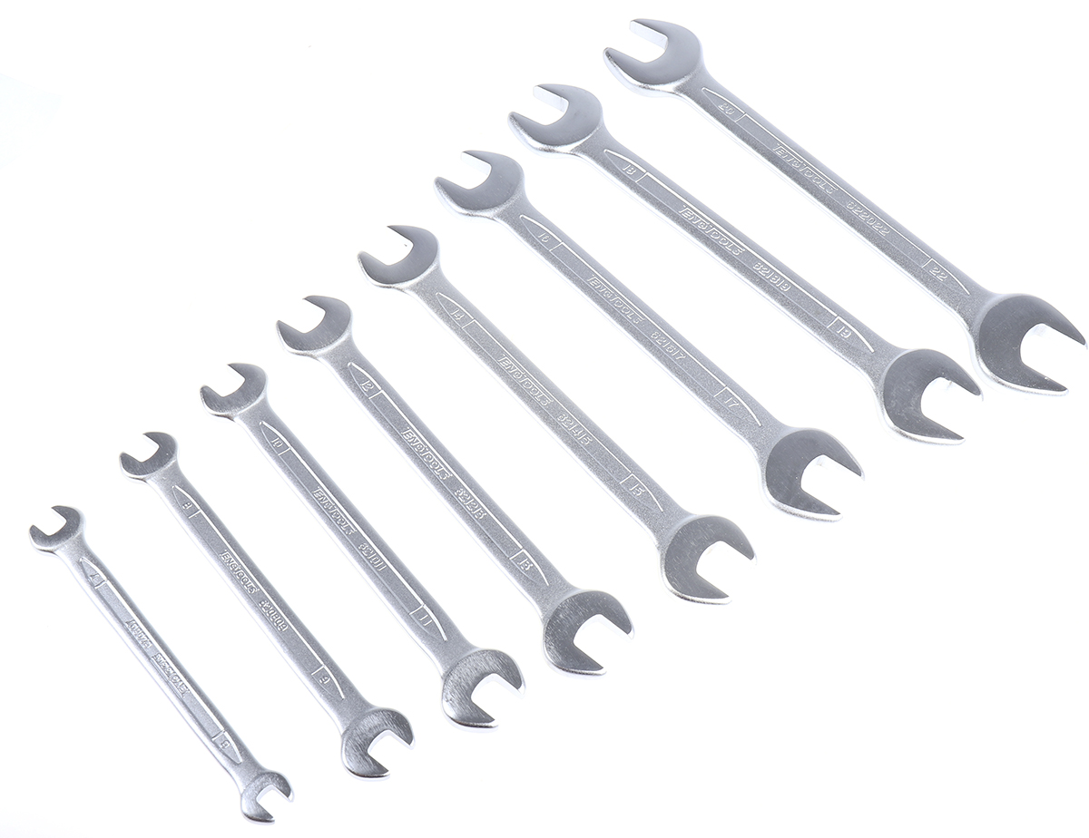 Teng Tools 8-Piece Spanner Set, 6 To 22 mm, Chrome Vanadium Steel