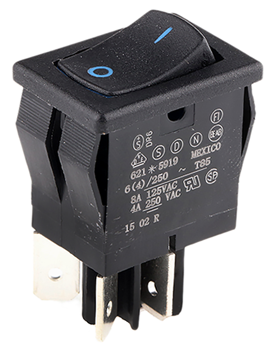 Carlingswitch DPST, On-Off On-None-On Rocker Switch Panel