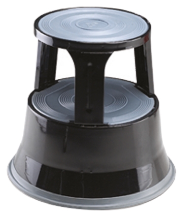 RS PRO 2 Tread Steel, Rubber, Polypropylene Kick Step 0.4m Platform Height, Black