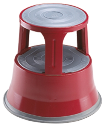 RS PRO 2 Tread Steel, Rubber, Polypropylene Kick Step 0.4m Platform Height, Red