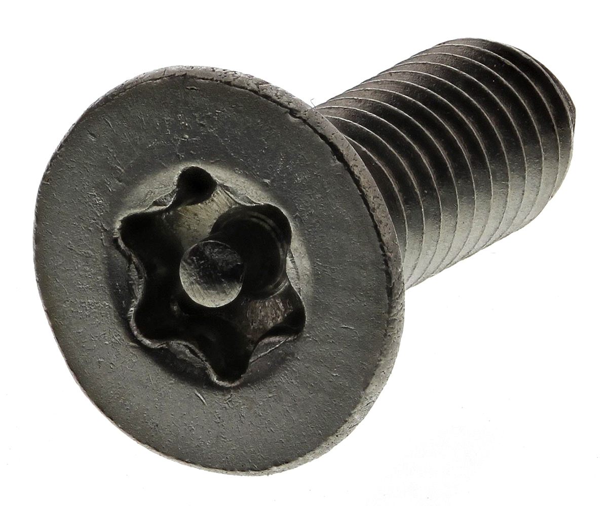RS PRO Plain Stainless Steel Flat Tamper Proof Security Screw, M4 x 12 mm