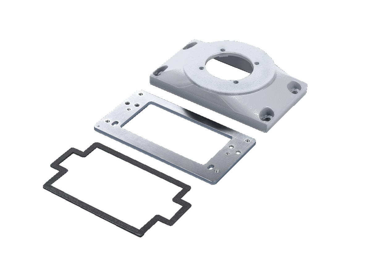 Rittal CP Series Cast Aluminium Plate for Use with Command Panel Onto The Support Arm Or Pedestal