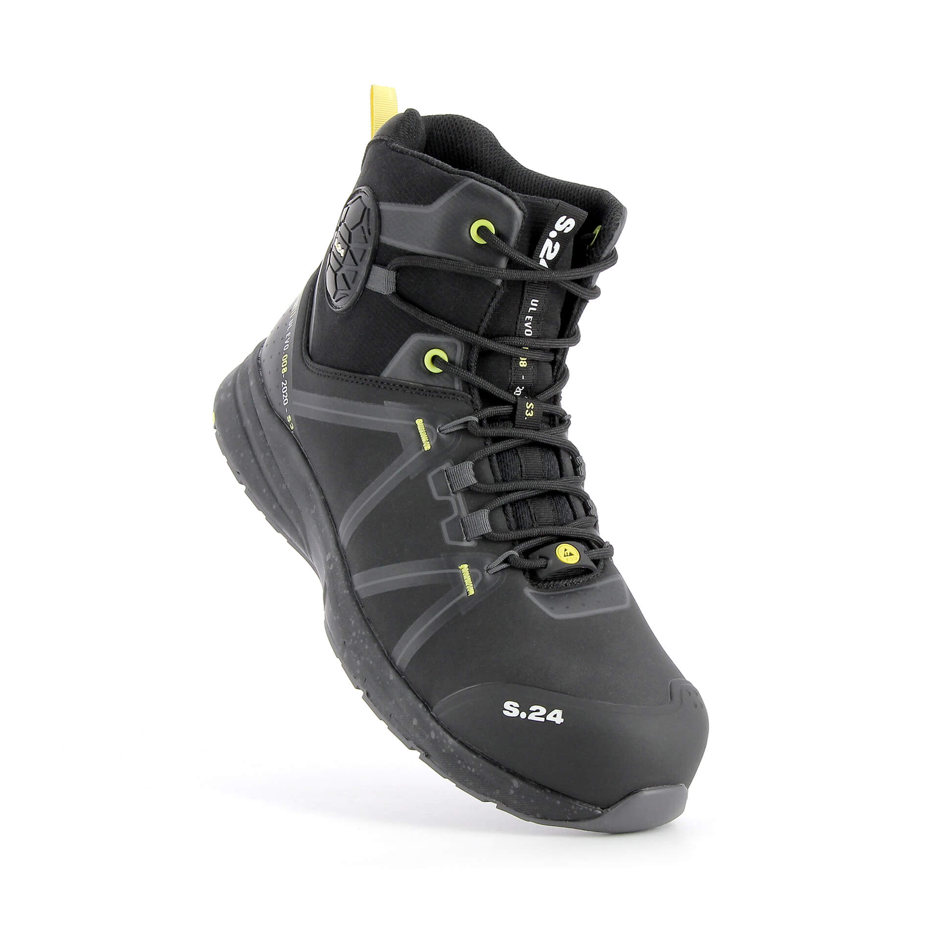 6222-11 S.24 Rocket S3L Unisex Black Fibreglass Shoes, UK 11, EU 46