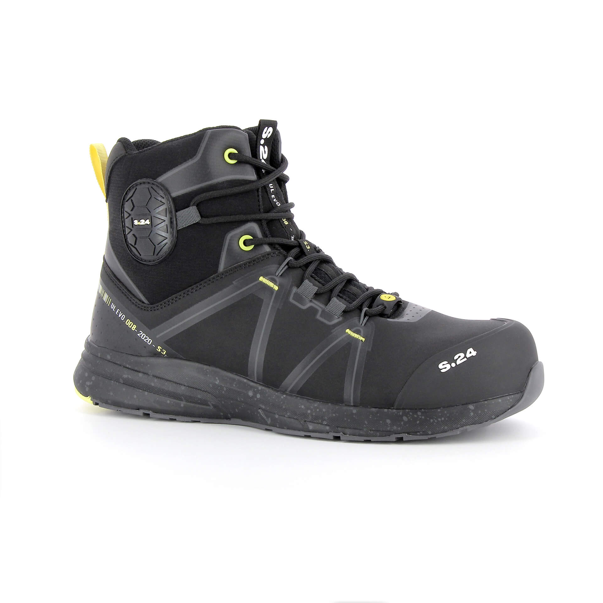 S.24 6222 Unisex Black Steel Safety Shoes, UK 12, EU 47