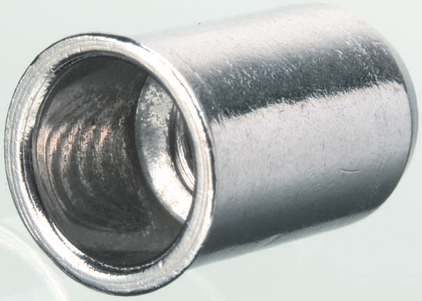 POP Galvanised Stainless Steel Threaded Insert, 5.3 mm diameter 4.8 mm 9 mm