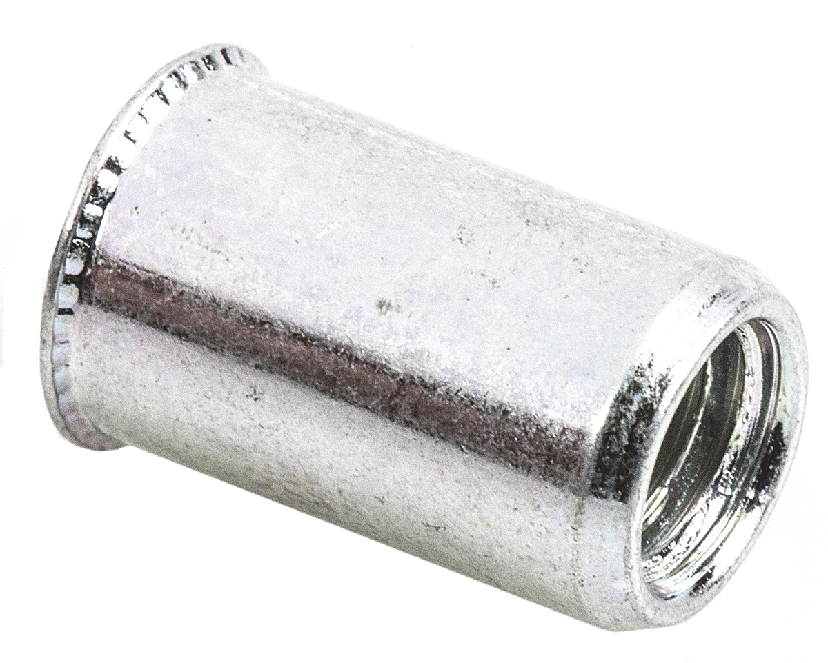 POP Galvanised Stainless Steel Threaded Insert, 7.8 mm diameter 7.2 mm 12 mm