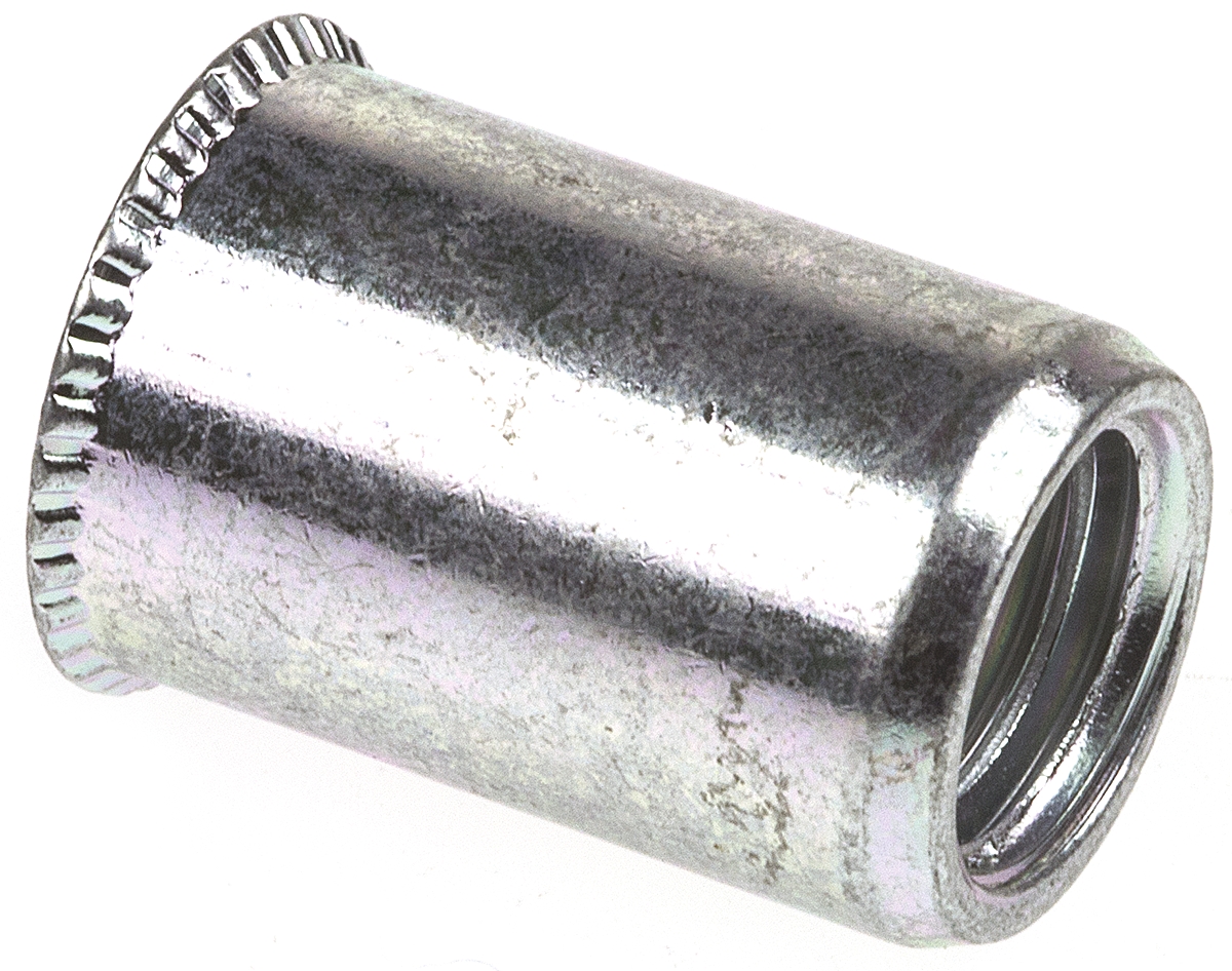 POP Galvanised Stainless Steel Threaded Insert, 11.5 mm diameter 10.6 mm 16 mm