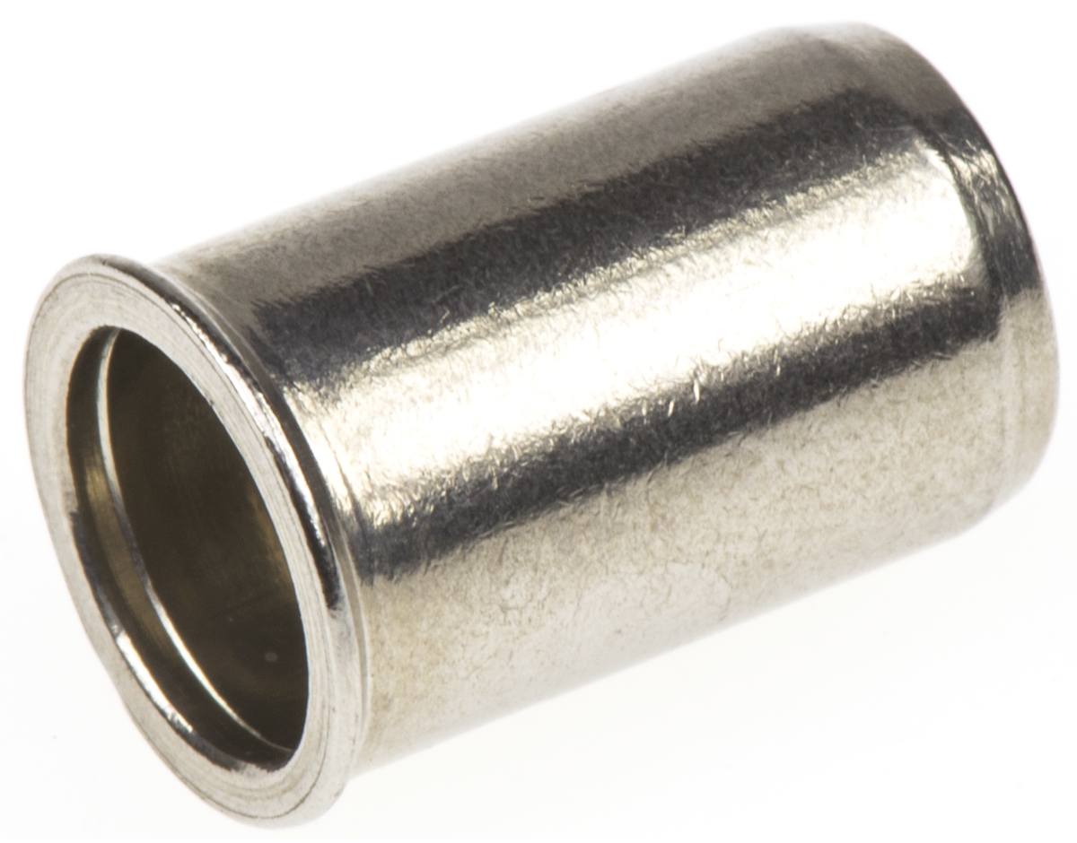 623-5577 POP Plain Stainless Steel Threaded Insert, 9.8 mm diameter 9 mm 14.3 mm