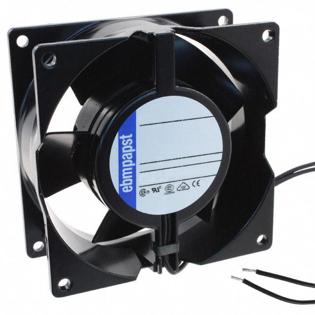ebm-papst Inc. Fan Tubeaxial 115VAC Square - 92mm L x 92mm H, 2 Wire Leads