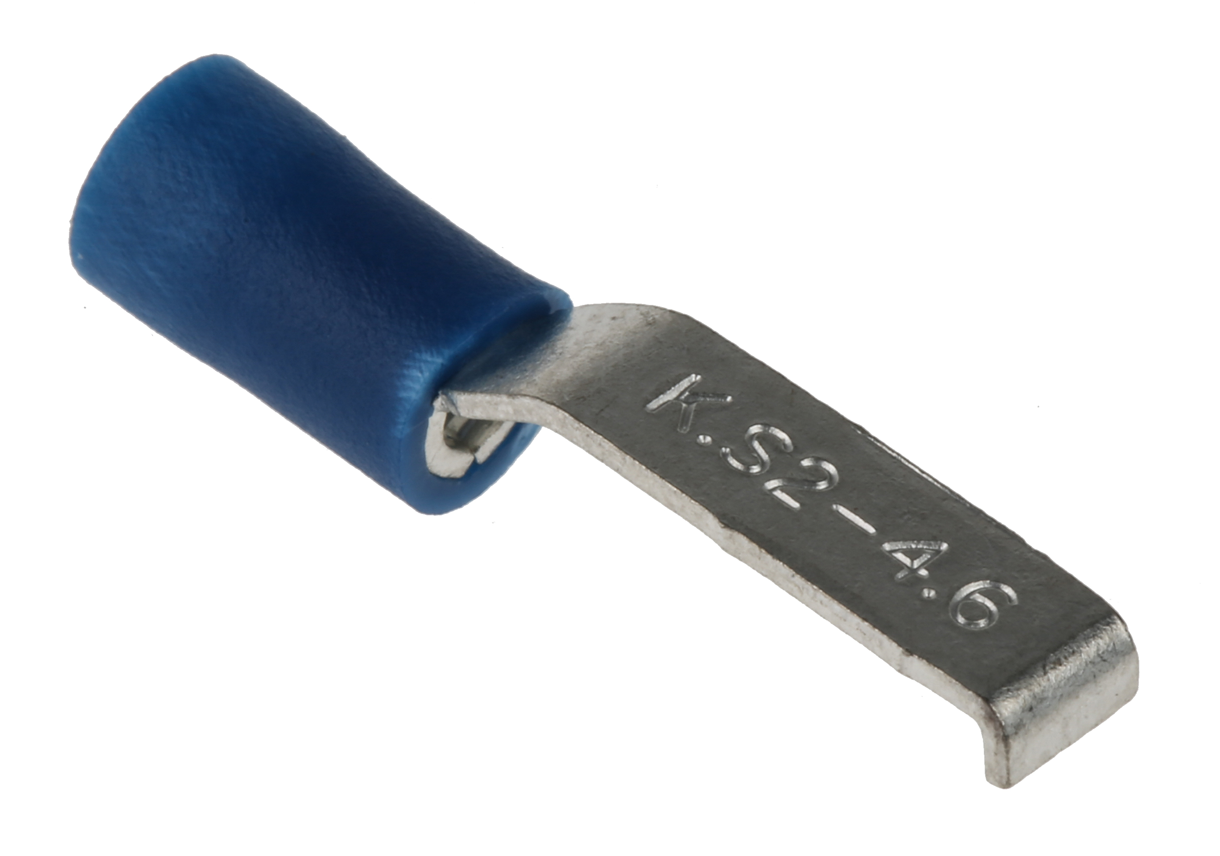 RS PRO Hooked Insulated Crimp Blade Terminal 16.8 mm Blade Length, 16 AWG to 14 AWG, Blue