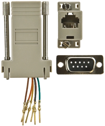 625-6192 RS PRO D-Sub Adapter RJ11 to Female Female 9-Way D-Sub Male Male