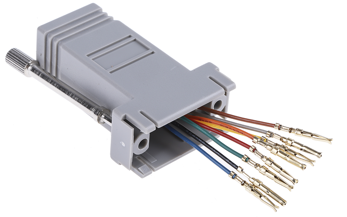 625-6243 RS PRO D-Sub Adapter 9-Way D-Sub to Female Female RJ45 Female Female
