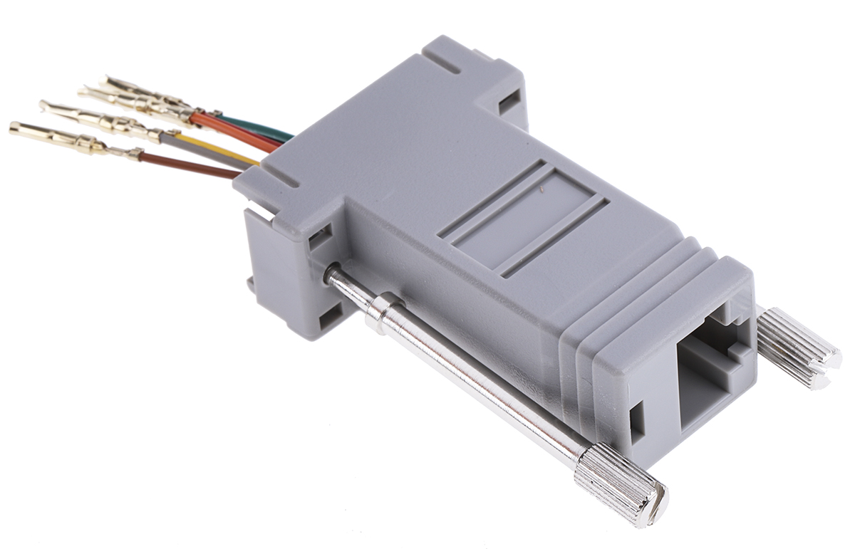 625-6243 RS PRO D-Sub Adapter 9-Way D-Sub to Female Female RJ45 Female Female