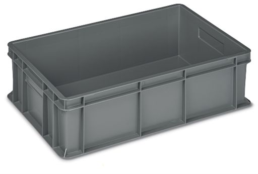 RS PRO 32L Grey Storage Box, 170 mm x 400mm x 600 mm