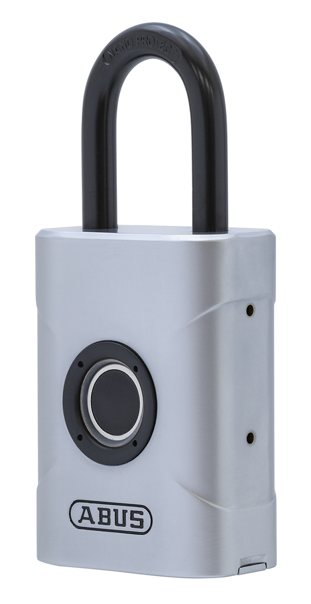 ABUS Fingerprint Die Cast Zinc Padlocking Device Weatherproof, 6.5 mm Shackle, 45mm Body