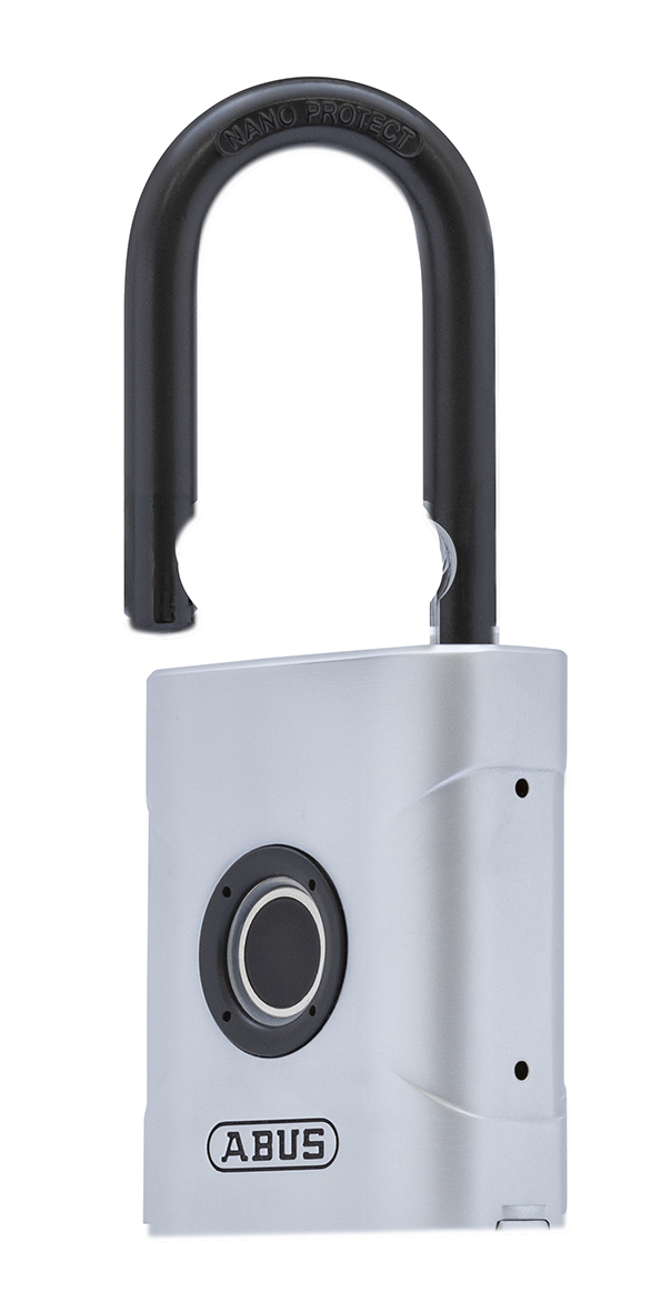 62575 ABUS Fingerprint Die Cast Zinc Padlocking Device Weatherproof, 6.5 mm Shackle, 45mm Body