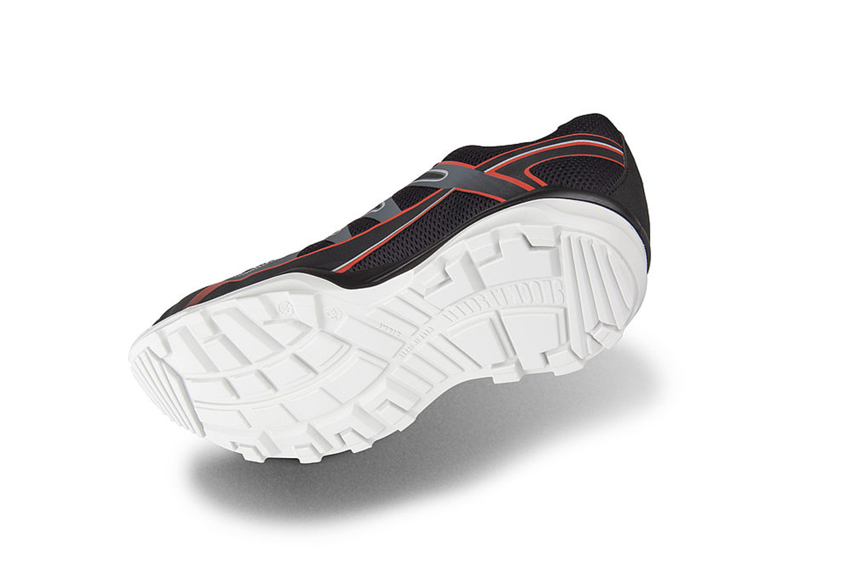 6258338 Heckel RUN-R Men's Grey, Black, Red Composite Safety Trainer, UK 5, EU 38