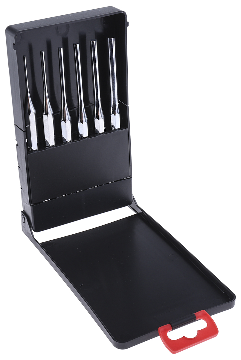 RS PRO 6-Piece Punch Set, Drift Punch, 9.52mm Shank, 150mm Overall