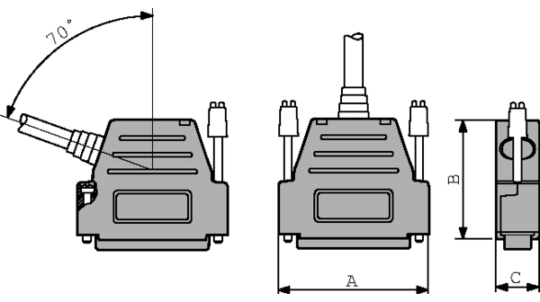 6260-0106-03 Encitech Connectors 6260 Series Plastic Straight D-Sub Backshell
