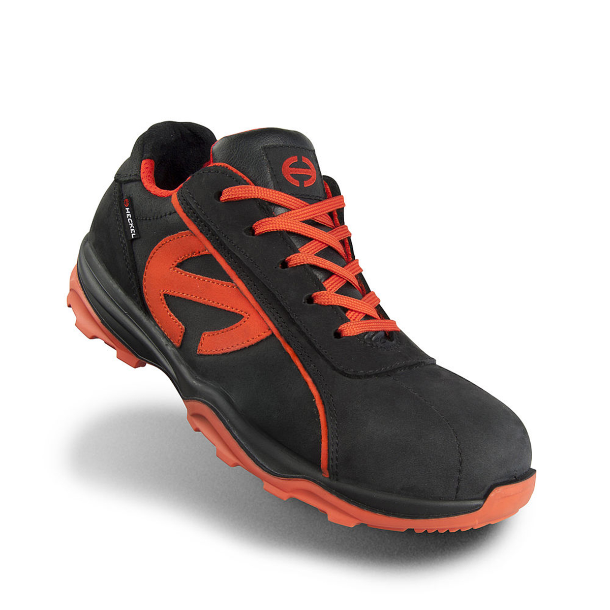 Heckel RUN-R Men's Black, Red Composite Safety Trainer, UK 6, EU 39