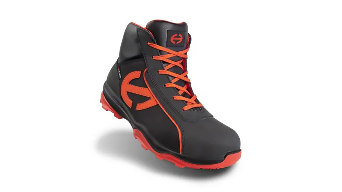 Heckel RUN-R Red, Black Composite Toe Capped Men's Safety Boots 5, EU 38 EN ISO 20345