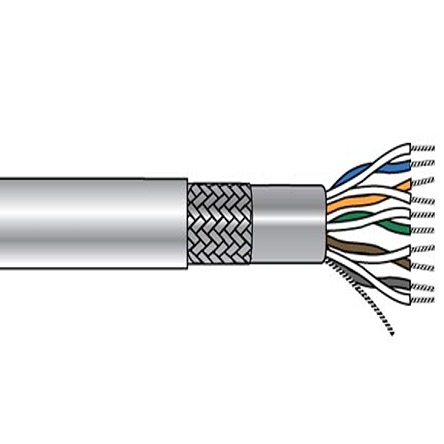 Alpha Wire Alpha Essentials Communication & Control Control Cable, 5 Cores, 0.25 mm² 24 AWG, Screened, 500 ft, Grey