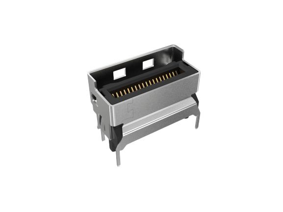 Amphenol Communications Solutions Vertical Edge Connector, 74-Contacts, 0.6mm Pitch