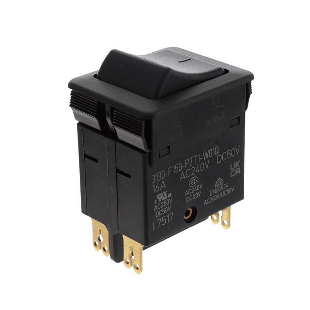 E-T-A 3130-F150-P7T1-W01Q-16A, Circuit Breaker, Panel Mount
