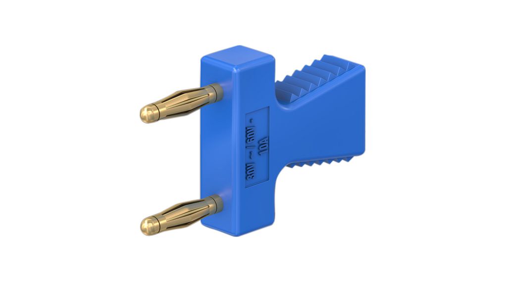 Staubli Blue Male Test Connector Adapter With Copper Zinc Alloy contacts and Gold Plated