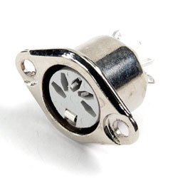 Deltron, 630 6 Pole Straight Standard DIN Socket, DIN 45327, DIN 41524, DIN 45322, DIN 45326, DIN 45329, 2A, 34V ac/dc,