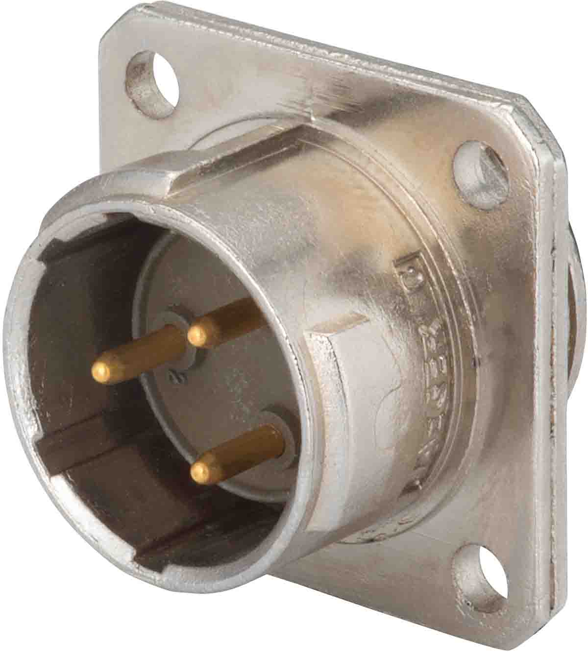 Jaeger Circular Connector, 3 Contacts, Panel Mount, Standard Connector, Male, IP50, IP54
