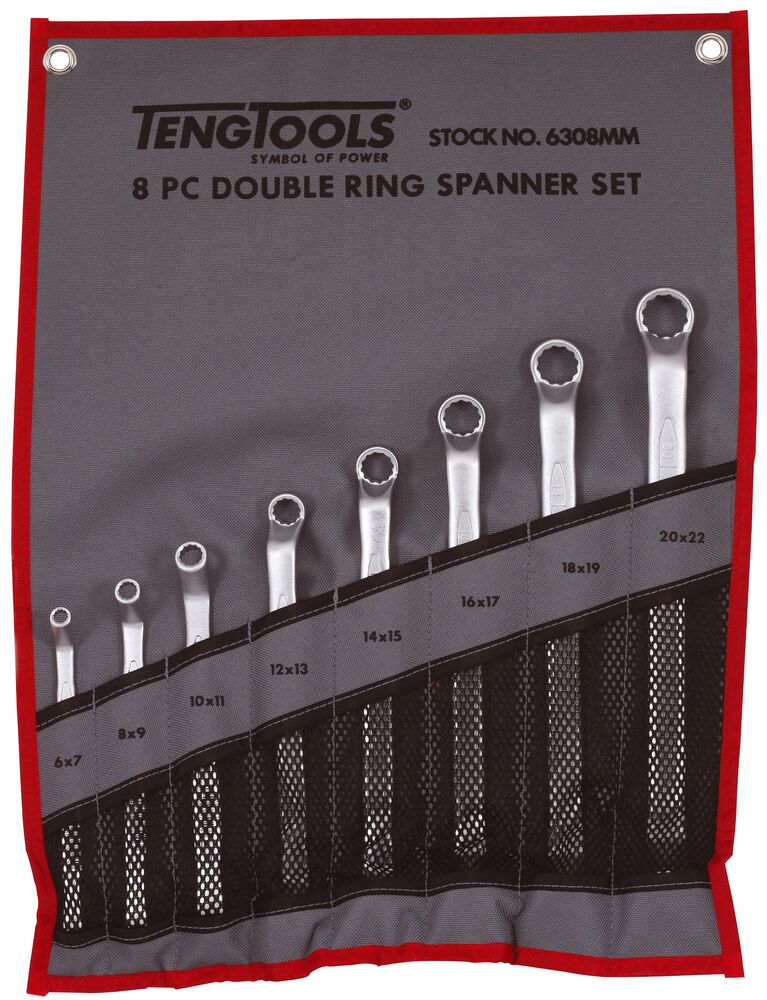 Teng Tools 8-Piece Spanner Set, 16, Chrome Vanadium