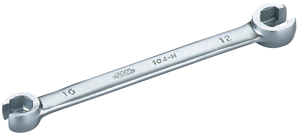 SAM Ring Wrench, 143 mm Overall, 14 x 16mm Jaw Capacity, Full Polish Handle