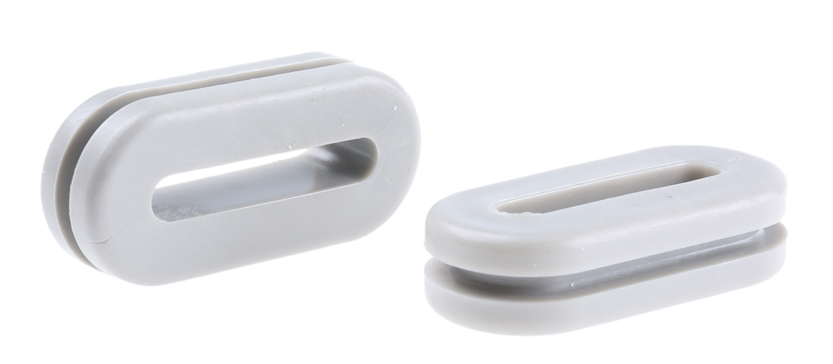 HellermannTyton HV Grey Polyvinyl Chloride 37 mm Cable Grommet for 29 mm Cable Dia. 633-06078 HV1607-PVC-FR-GY