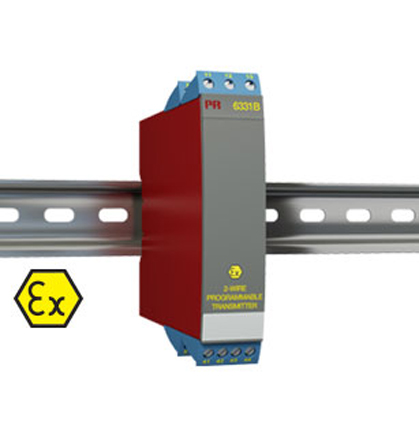 PR Electronics 6300 Temperature Transmitter Voltage, Thermocouple, RTD Input, 85 °C, -40 °C