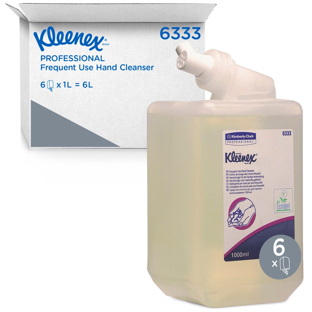 6333-raw KLEENEX Unscented Kleenex® Savon liquide pour les mains (6333) Hand Cleaner - 6 L Cartridge