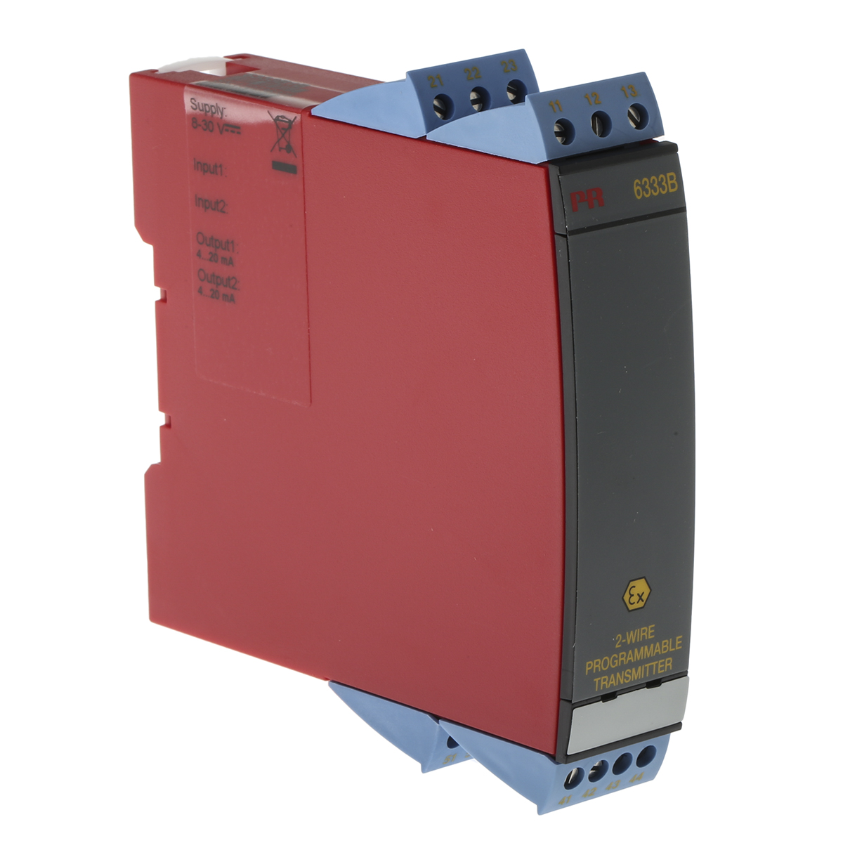 6333b1b PR Electronics 6333B Temperature Transmitter RTD Input 30V dc, 85 °C, -40 °C