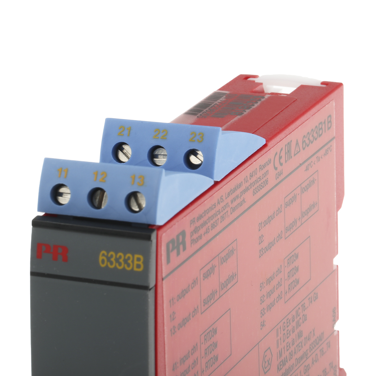 6333b1b PR Electronics 6333B Temperature Transmitter RTD Input 30V dc, 85 °C, -40 °C