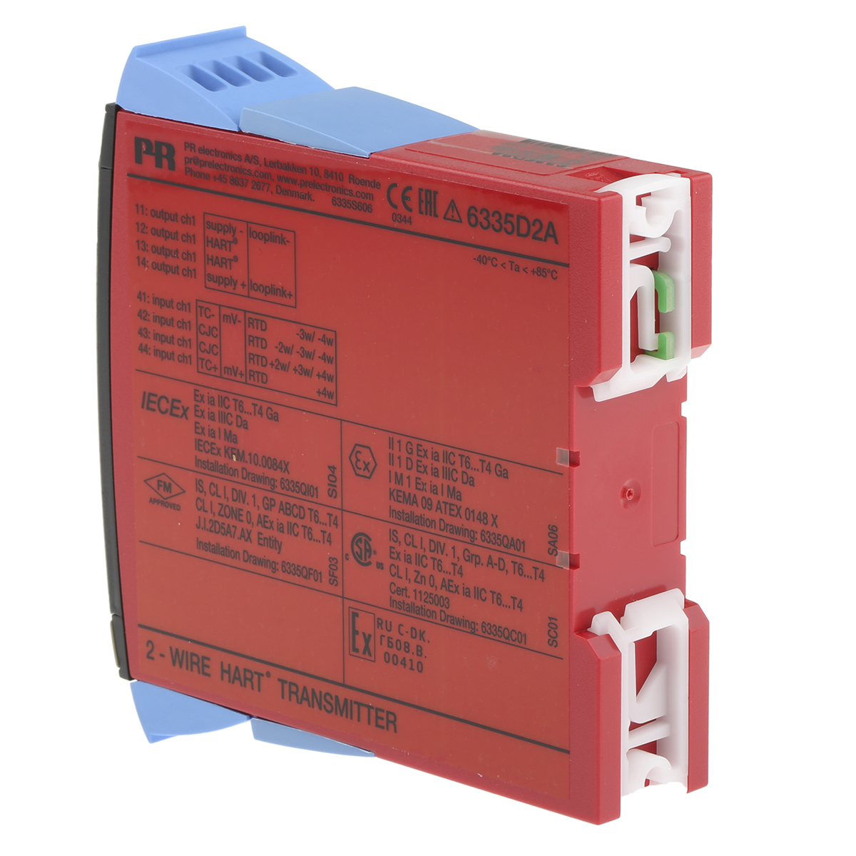6335d2a PR Electronics 6335D Temperature Transmitter 30V dc, 85 °C, -40 °C
