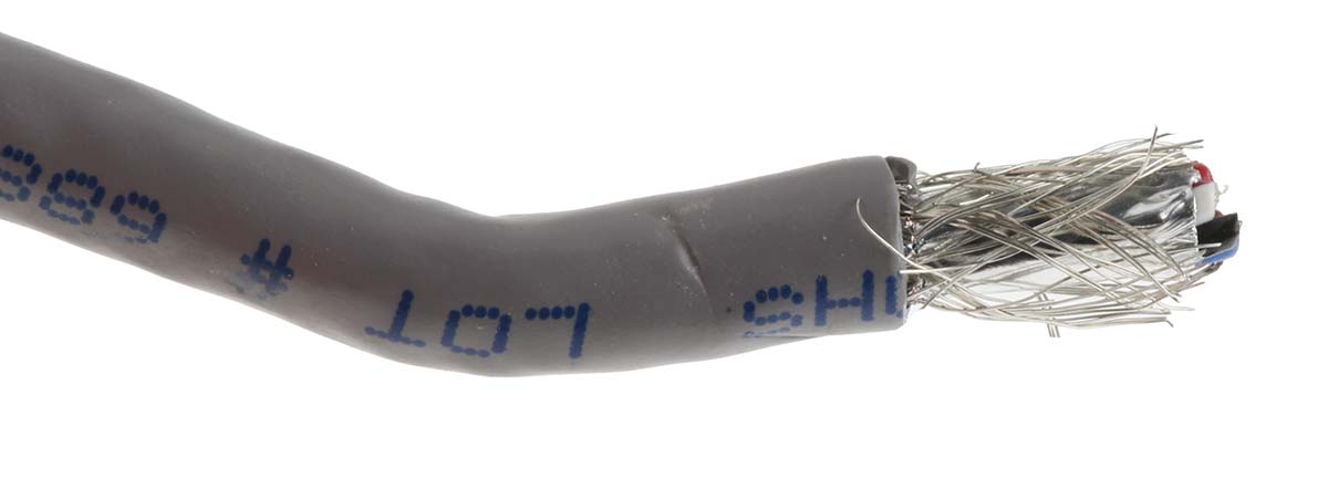 6342-sl005 Alpha Wire Alpha Essentials Communication & Control Control Cable, 6 Cores, 0.35mm² 22 AWG, Screened, 30 m, Grey