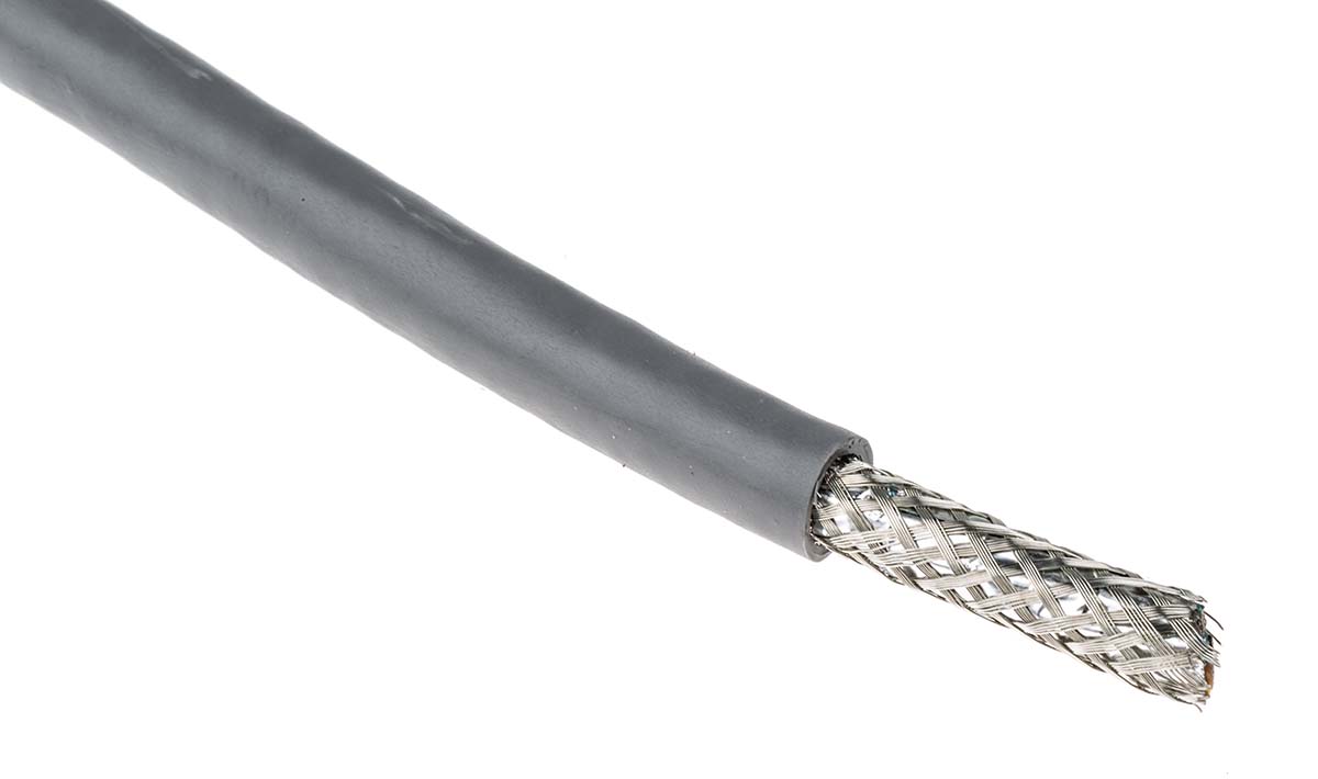 Alpha Wire Alpha Essentials Communication & Control Control Cable, 8 Cores, 0.35mm² 22 AWG, Screened, 30 m, Grey