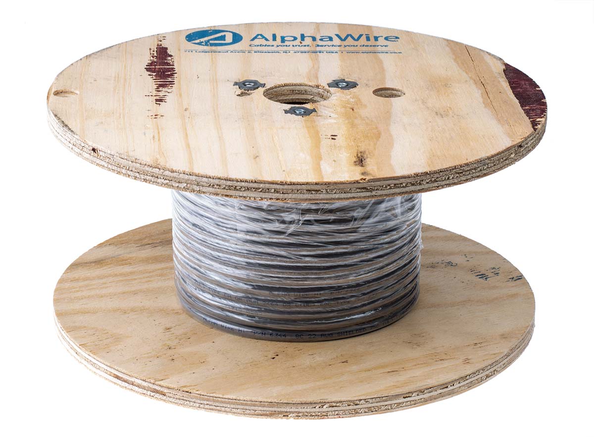 6344-sl005 Alpha Wire Alpha Essentials Communication & Control Control Cable, 8 Cores, 0.35mm² 22 AWG, Screened, 30 m, Grey