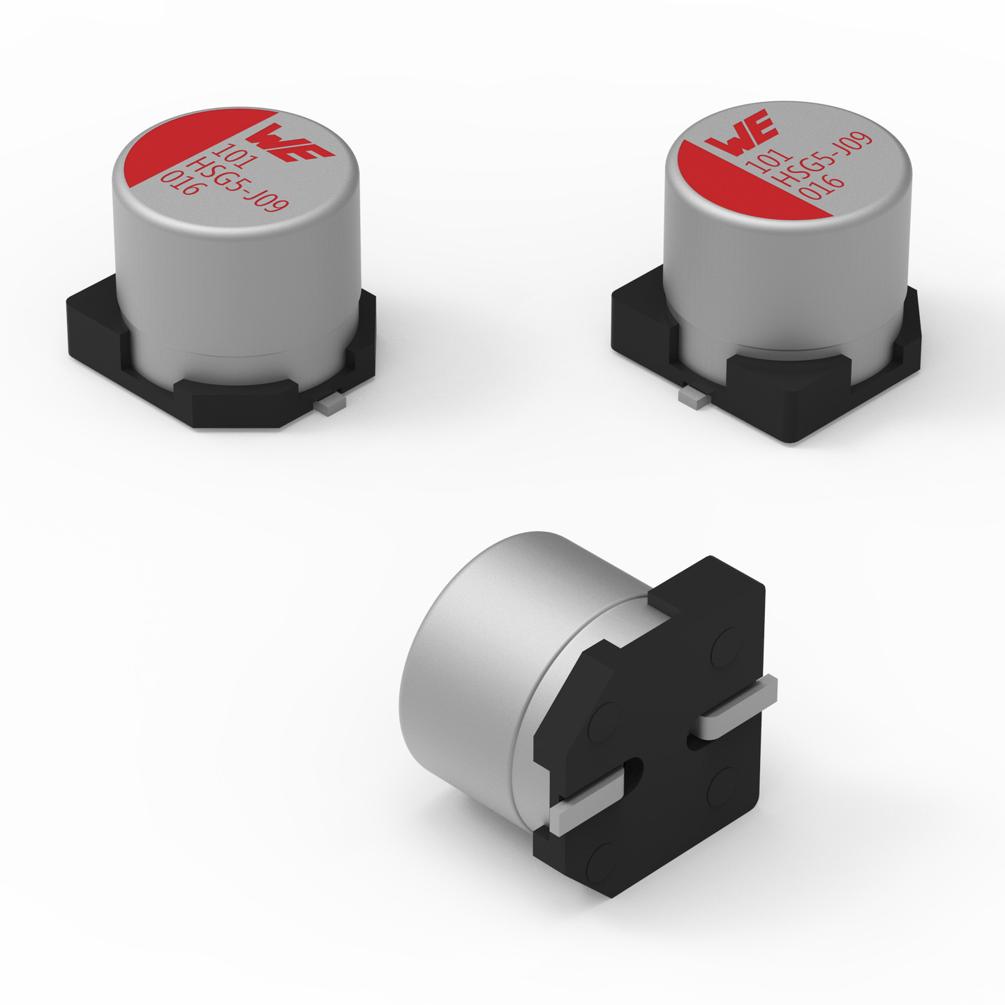 Wurth Elektronik 560μF Surface Mount Aluminium Polymer Capacitor, 16V dc