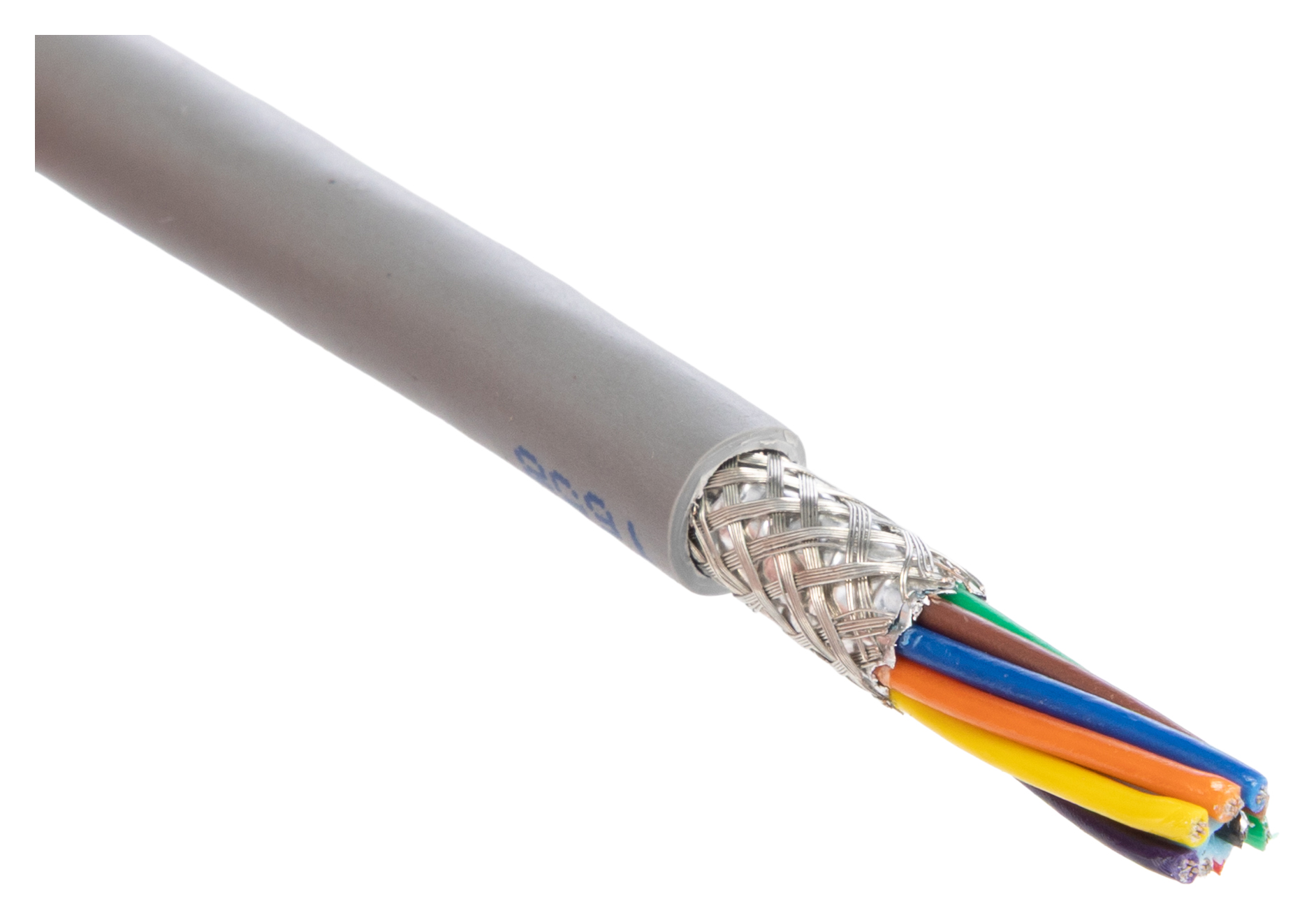 Alpha Wire Alpha Essentials Communication & Control Control Cable, 9 Cores, 0.35mm² 22 AWG, Screened, 30 m, Grey