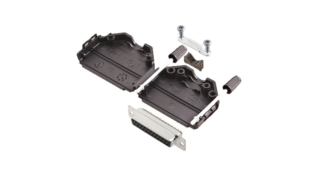 Encitech Connectors 6355 Series Polyamide Straight D-Sub Backshell, 25 Way