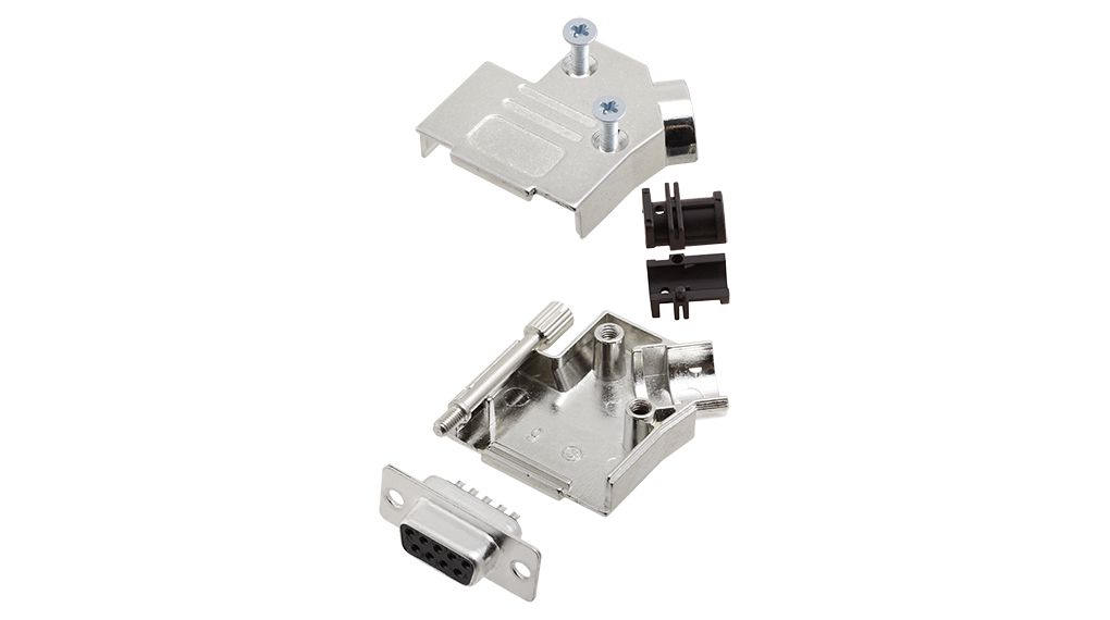 Encitech Connectors 6355 Series Zinc Side Entry D-Sub Backshell, 9 Way