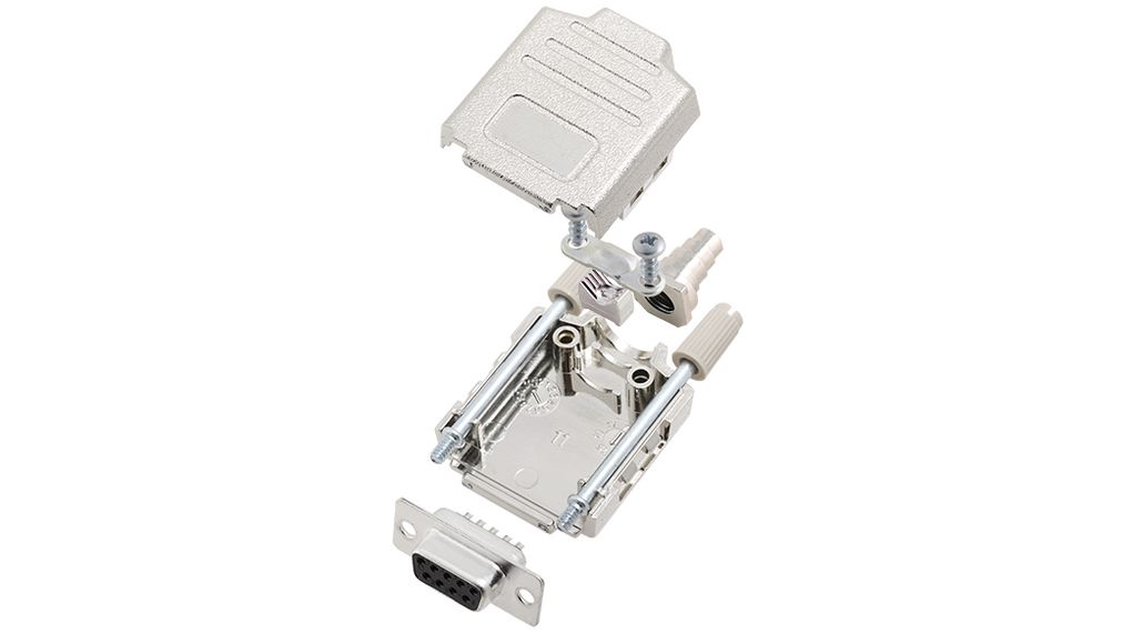Encitech Connectors 6355 Series Plastic Straight D-Sub Backshell, 9 Way
