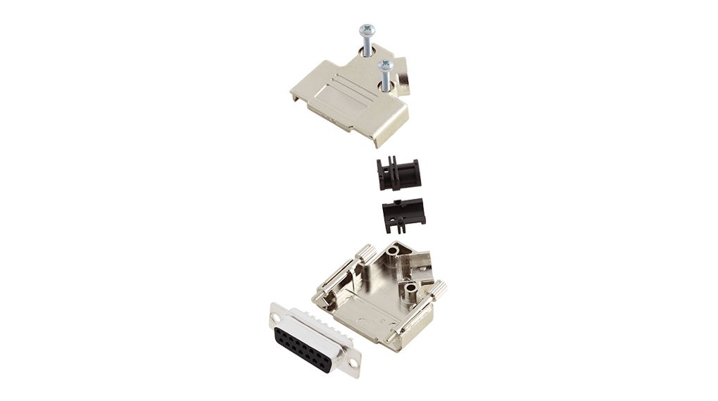 Encitech Connectors 6355 Series Plastic Side Entry D-Sub Backshell, 15 Way