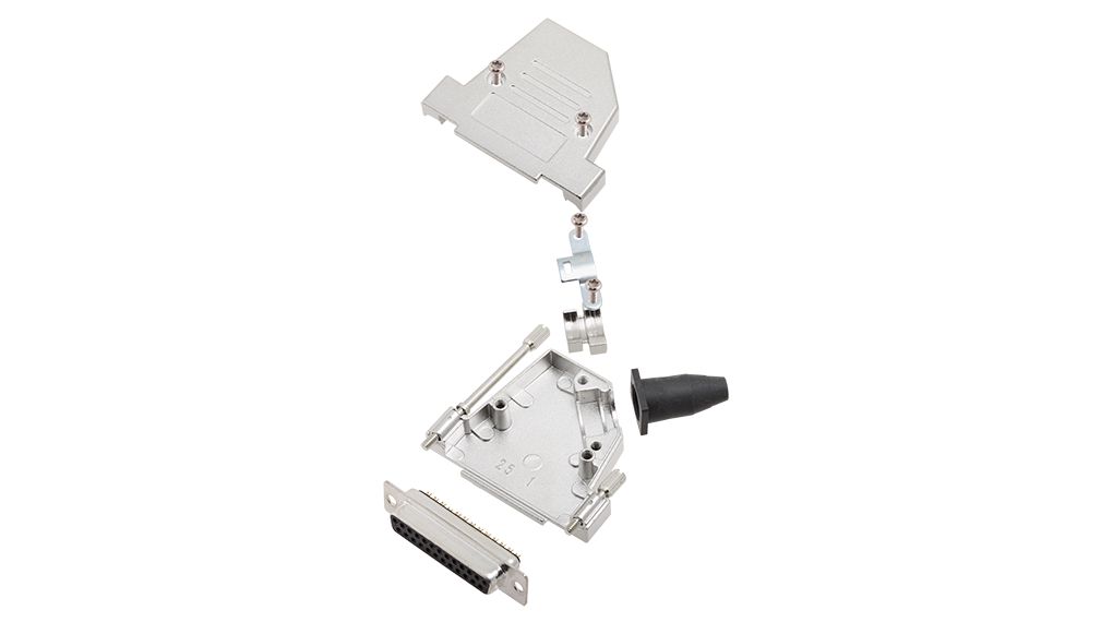 Encitech Connectors 6355 Series Zinc Side Entry D-Sub Backshell, 25 Way