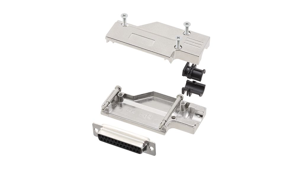 Encitech Connectors 6355 Series Zinc Side Entry D-Sub Backshell, 25 Way